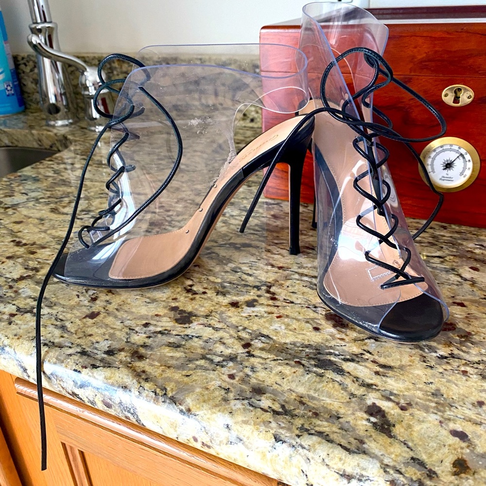 Gianvito Rossi Plexi boots 38 1/2